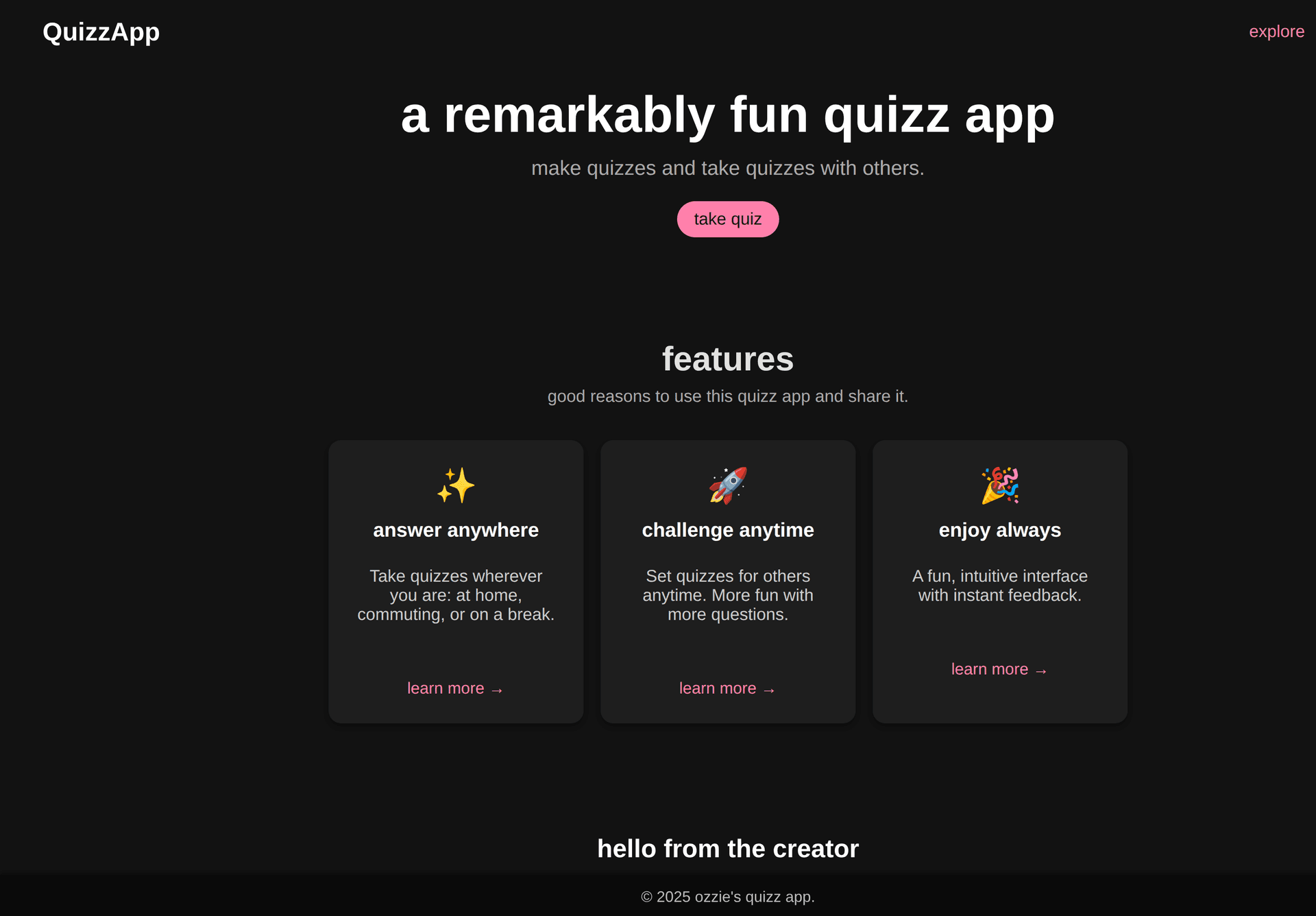 Quizzz App