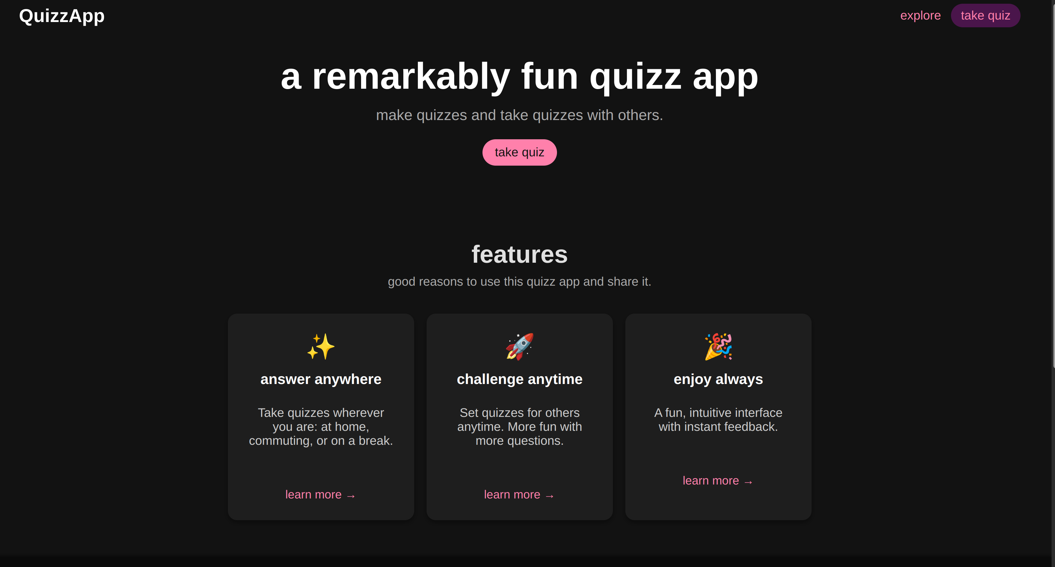 Quizzz App